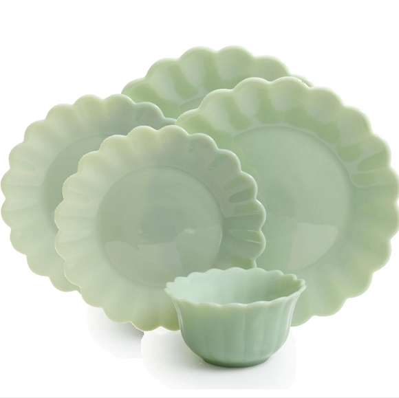 ❤️ New Pioneer Woman Timeless Beauty Jade 2-Pack Dinnerware Sets - Picture 1 of 10